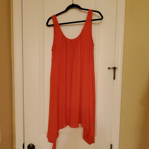BCBGMaxAzria Poppy color asymmetrical dress - Picture 2 of 4